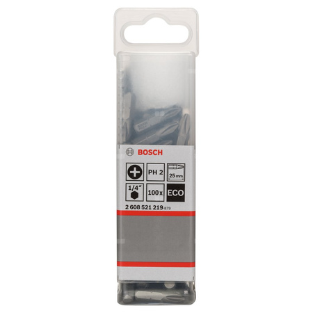 Końcówka wkręcająca PH2, 25 mm, chwyt sześciokątny 1/4", ISO 1173 C6.3, Extra Hart PH2 25mm
