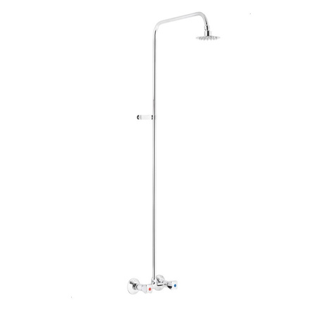 STANDARD BATERIA DWU UCHWYTOWA ŚCIENNA Z NATRYSKIEM STAŁYM, CHROM