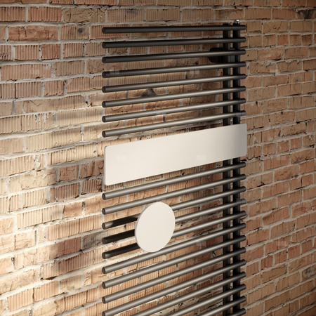 Kermi®Credo®Half®round-E 1800x600x46 800W,srebro,lewy,WWS biały,SK1