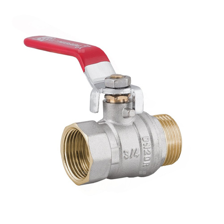 Zawór kulowy PERFEXIM 1040 mosiądz niklowany, PN16 3/4'' GW x GZ, uchwyt: dźwignia