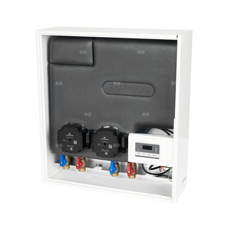 Grupa pompowa AFRISO PrimoBox AHB 620 GZ x GW 3/4'' x 3/4'', z izolacją, z pompą obiegową 2x Grunfos UPM3 Auto