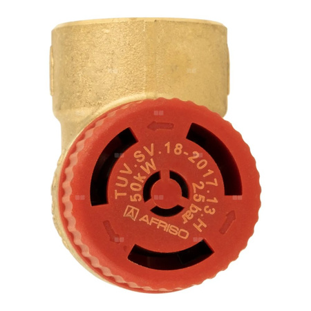 Zawór przelewowy AFRISO MS mosiądz 2,5 bar GZ x GW 1/2'' x 3/4''