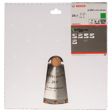 Tarcza pilarska Optiline Wood PIŁA TARCZ.-T OPTI 254X2.0X30Z24