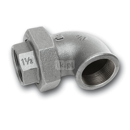 Śrubunek 45' SANHA 95# Trzyczęściowy, żeliwo (ocynk), 1 1/2'' (GW)