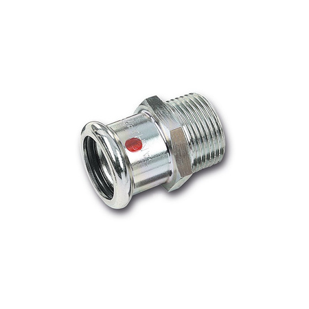 Nypel SANHA Therm, stal (Cynk/nikiel), 76,1 mm x 3'' (zw x GZ)