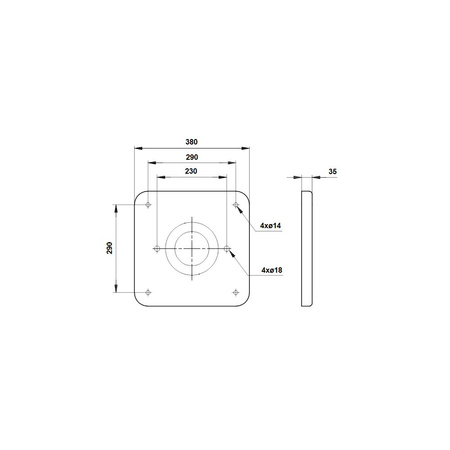 Płyta montażowa do TP/TPE z zestawem śrub