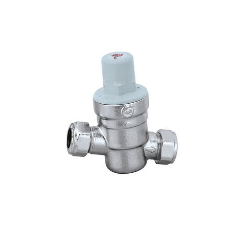 Regulator ciśnienia ze złączkami zaciskowymi – wersja skośna O 22