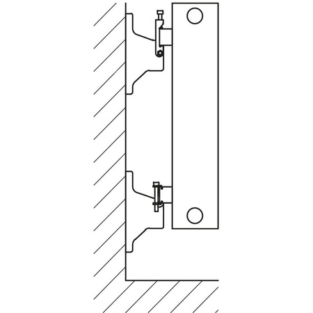 Ściana grzewcza Kermi Heizwand HHN Typ20 BH420x72x4600mm QN3422, weiß, 6bar, o. Abd, AB 12