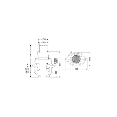 Separator tłuszczu EasyClean ground GW Direct-L NS2 170D