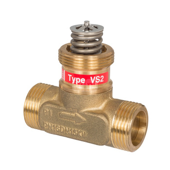Zawór regulacyjny dwudrożny DANFOSS VS2, DN 15 (GZ metryczny x GZ metryczny), PN 16, Kvs: 1 m3/h