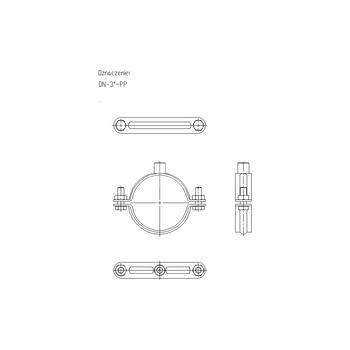 Obejma mocująca masywna NICZUK DN 85-90 mm 3 (ocynk galwaniczny)
