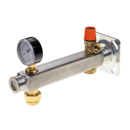 Grupa bezpieczeństwa QIK GBI do CWU, 6 bar szybkozłącze do naczynia zbiorczego z oringiem 3/4" bez odpowietrzenia