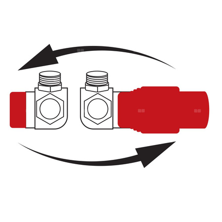Dekoracyjny zestaw termostatyczny osiowy, chrom