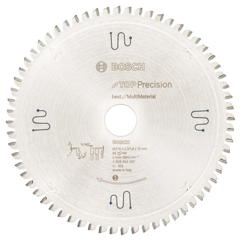 Tarcza pilarska Top Precision Best for Multi Material TOPPREC MULTI/S-M 216X30X2.3/1.8 64Z TCG