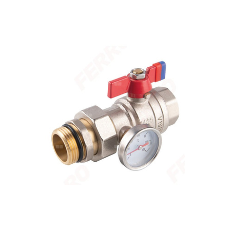 Zawór kulowy FERRO F-POWER 1'' GZ x GW, uchwyt: motylek