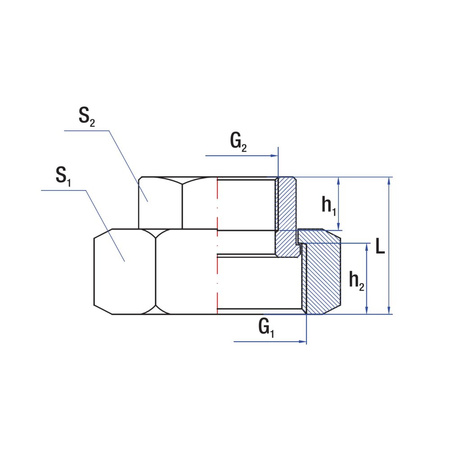 Przyłącze redukcja RUMET mosiądz 1 1/2'' x 1'' (GW x GZ)
