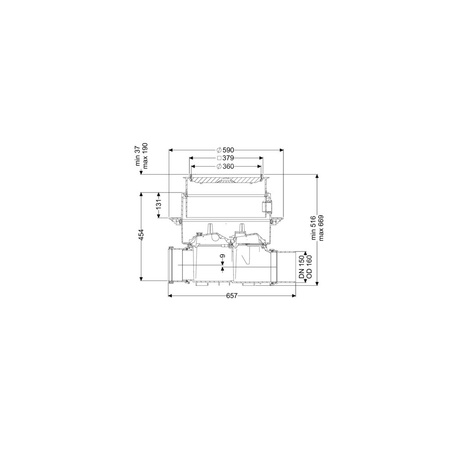 Korpus/ czyszczak Controlfix DN150 z pokrywą pod płytki