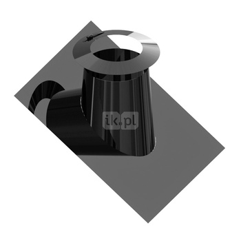 Przejście przez dach 36-45st. stal nierdzewna z kołnierzem RAL9011MB fi200mm