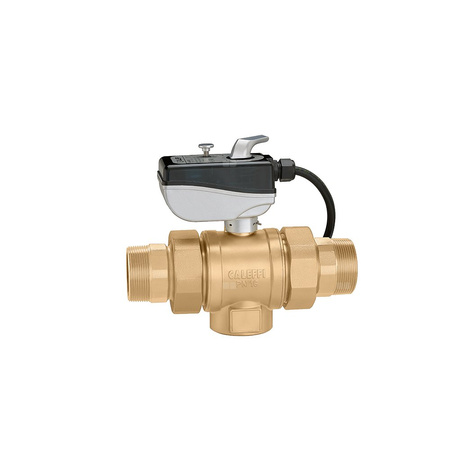 Trójdrożny zawór kulowy z napędem, typ "T" 11/2" 230V