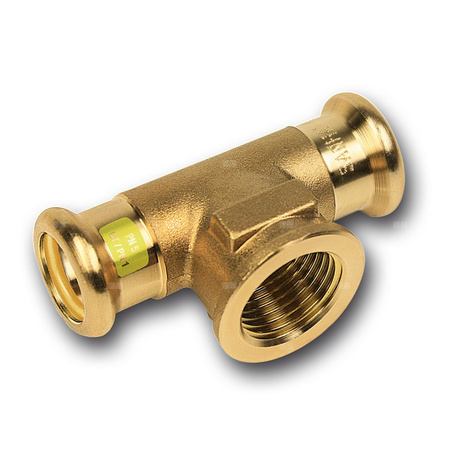 Trójnik SANHA Press Gas miedź 22 mm x 3/4'' x 22 mm (zw x GW x zw)