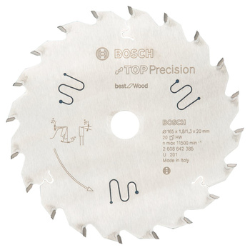 Tarcza pilarska Top Precision Best for Wood TOPPREC BEST/WOOD 165X20X20T