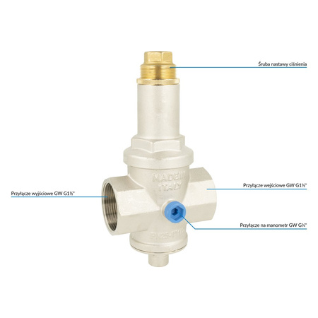 Regulator ciśnienia wody AFRISO BPR, GW 1 1/2''