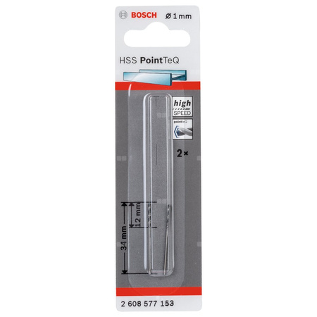 WIERT. HSS POINTTEQ 1.0MM 2PC