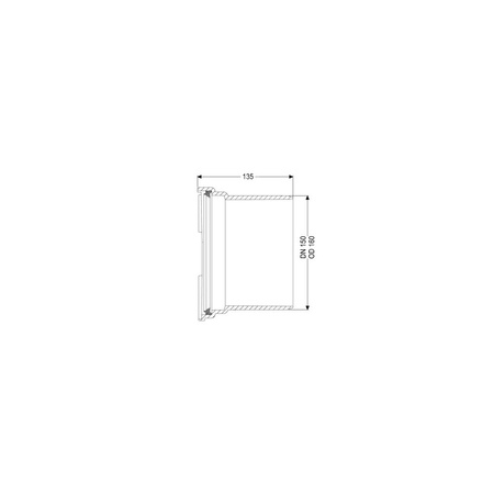 Koniec bosy DN150 dla wszystkich wersji Pumpifix F, Staufix FKA/SWA, Controlfix