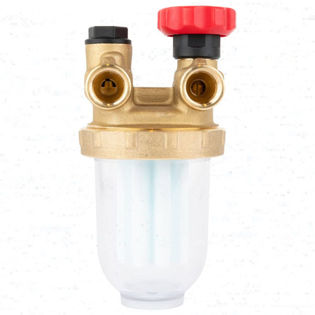 Filtr olejowy AFRISO Z500Si dwururowy fi 3/8'' x 3/8'' GW x GZ, z wkładem plastikowym, maks. przepływ 200 l/h