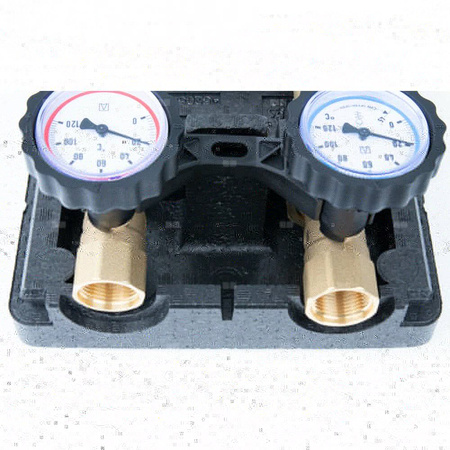 Grupa pompowa AFRISO PrimoTherm K 180-2 DN 25 WP 3-WM GZ x GW 1 1/2'' x 1'', z zaworem mieszającym, z izolacją, z pompą obiegową Wilo Para SC 25/6