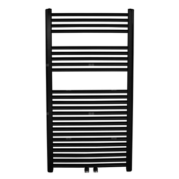 Grzejnik łazienkowy typ 600/1800/RS,5 prosty czarny z przyłączem 50 mm