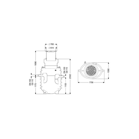 Separator tłuszczu EasyClean ground GW Direct-L NS3 170B