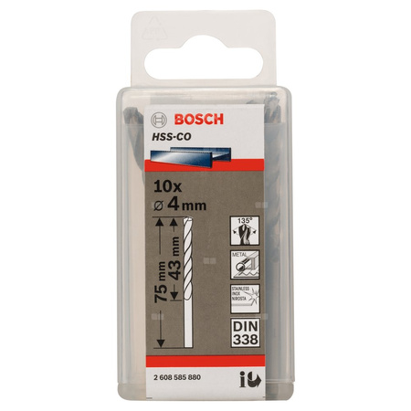 WIERTŁO STAND. HSS-CO 135'4,0/43MM