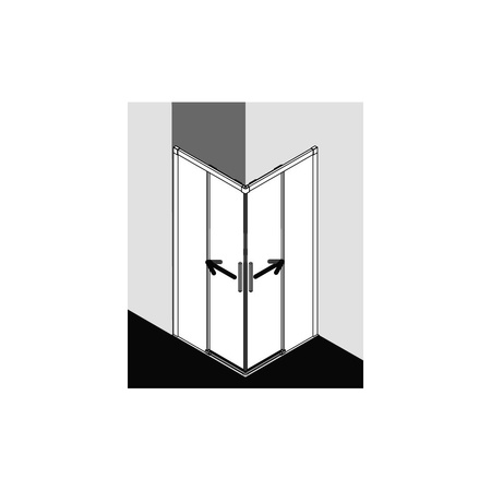 Kermi Wejście nar. Nica C2L 0900x 2000 875-900 SWS SR Opaco Clean