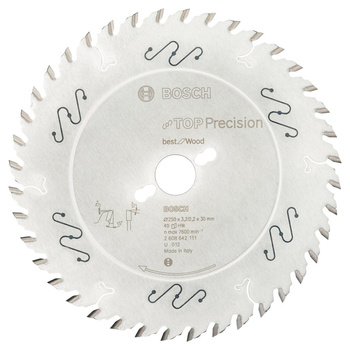 Tarcza pilarska Top Precision Best for Wood TOPPREC WOOD/T 250X30X3.2/2.2 40Z ATB