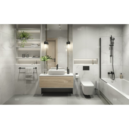 Bateria umywalkowa stojąca FERRO VITTO BLACK VERDELINE, czarny