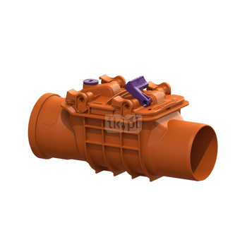 Zawór zwrotny Staufix DN100 z 1 klapą z tworzywa i z zamykaniem awaryjnym