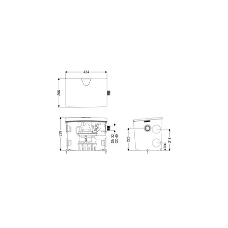 Przepompownia wolnostojąca Minilift L | Ścieki szare | GTF1000 resistant