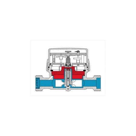 Wodomierz jednostrumieniowy suchobieżny z nadajnikiem impulsów REED SIMPLE, typu GSD5-R DN 15 Q3=2,5 m3/h R100/50, Tmax: 90st.C, L=110 mm