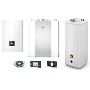 Pakiet - Kocioł gazowy jednofunkcyjny WOLF FGB-24 kondensacyjny wiszący 5.3 - 20.7 kW + Czujnik c.w.u. + RegulatorBM-2 + RekuperatorCWL 400L + Zasobnik c.w.uVulcan 100L stojący