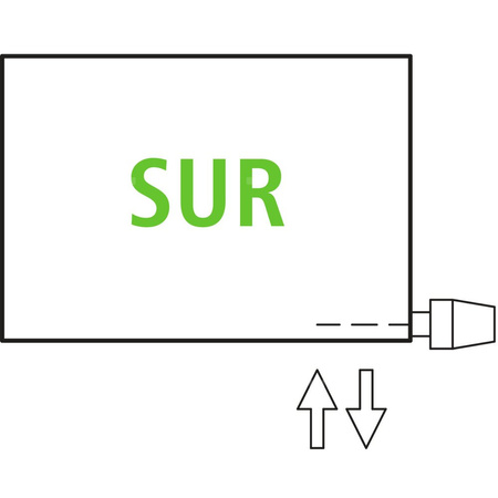 Grzejnik płytowy typ 11 KERMI V-HHV QN721(R), bez osłony wym. 490 x 1000 mm, kolor biały, moc 721 W