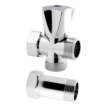 Zawór wodny FERRO Podłączeniowy do pralki z przedłużką 3/4'' GW 3/4'' x GZ 3/4''