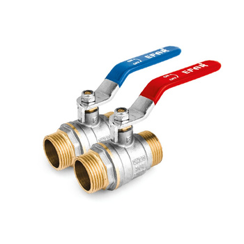 Kurek kulowy do wody powietrza glikolu (Z/Z rączka) ART. 124 EFAR 10/100 DN 3/4"Nieb.