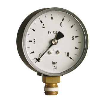 Manometr z rurką Bourdona AFRISO RF grzewczy 0/16 bar G1/4B radialne fi 63 mm, kl. 2.5%