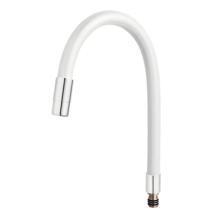 ELASTICO wylewka do baterii zlewozmywakowej, biała