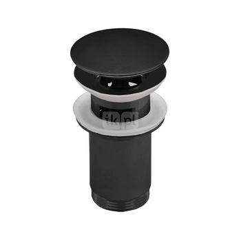 Zestaw odpływowy do umywalki PERFEXIM SPPMW03OP czarny mat 2 3/4'', przycisk duży okrągły płaski