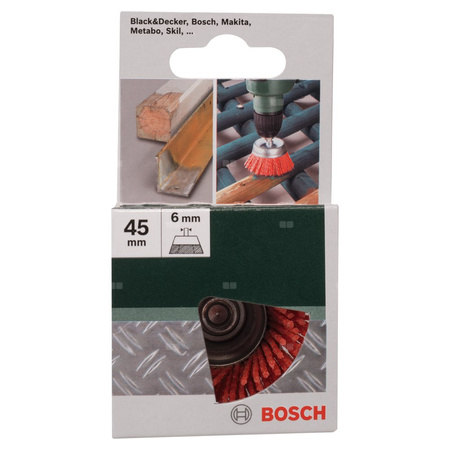 Szczotki garnkowe do wiertarek – drut nylonowy z korundowym materiałem ściernym K80, 50 mm średnica = 50 mm