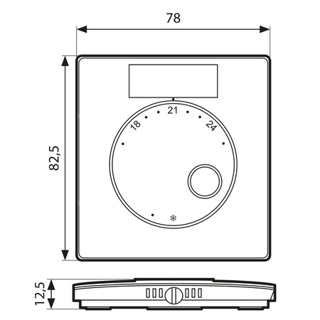 Termostat AFRISO R FTF bezprzewodowy zasilanie ogniwo słoneczne / bateria 3 v dc cositherm 8-30'C