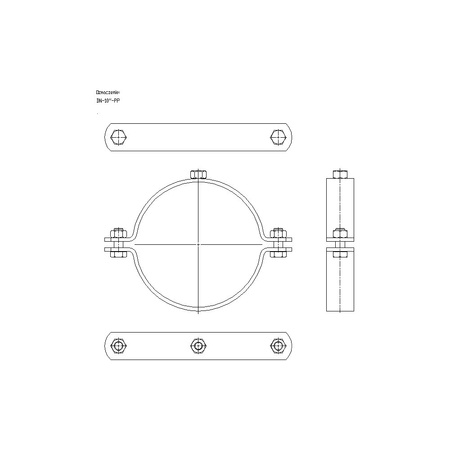 Obejma mocująca tryskaczowa NICZUK DN 267-273 mm 10-PP (ocynk galwaniczny)