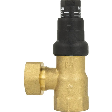 Zawór upustowy różnicy ciśnień DU z nastawą, kątowy, 0,1÷0,5 bar, GW G3/4''